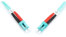 Patch cord światłowodowy LC/LC duplex MM 50/125 OM3 3m LS0H turkusowy DK-2533-03/3