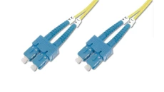 Patch cord światłowodowy SC/SC duplex SM 9/125 OS2 1m LS0H żółty DK-2922-01