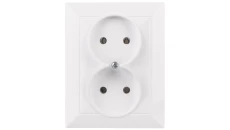 OPAL Gniazdo podwójne b/u białe GPt-5 Op