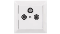 PREMIUM Gniazdo antenowe RTV/SAT białe GAPS-Pr