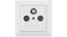 OPAL Gniazdo antenowe RTV/SAT białe GAPS-Op