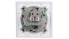 MAGIC Gniazdo antenowe podwójne RTV/SAT biały/chrom GAPS/2-M