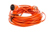 Przedłużacz ogrodowy 1-gniazdo z/u 16A 15m /H05VV-F 3x1,5/ pomarańczowy PS-170