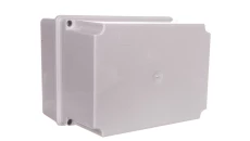 Puszka gładka z pokrywą wysoka 120 C Poliwęglan seria 490190x140x140szara EC490C6
