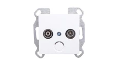 LUMINA2 Gniazdo antenowe RTV standard białe WL3010