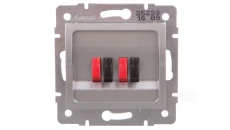 LOGI Gniazdo głośnikowe podwójne Srebrny 021820043 25233