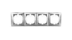 DOMO Ramka poczwórna pionowa Srebrny 011540043 24887
