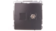 Simon Basic Gniazdo antenowe pojedyncze typu F grafit mat, BMAF1.01/28