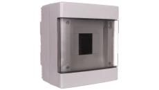 Rozdzielnica modułowa 1x4 natynkowa drzwi transp. seria 600 IP40 150x170x100 szara EC60004