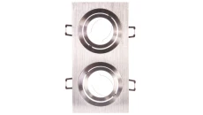 Sufitowa oprawa punktowa MORENA, IP20, kwadrat, 2 oczka, inox