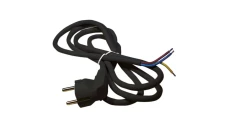 Przewód przyłączeniowy H05VV-F 3x1 3m czarny S18313