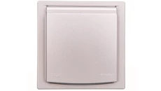 ASFORA Gniazdo SCHUKO IP44 z ramką (1-krotne) aluminium EPH3100361