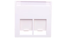 Merten System M Płytka centralna podwójna gniazda komputerowego RJ45 biała MTN469925