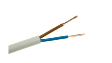 Przewód mieszkaniowy H03VV-F (OMY) 2x0,5 biały 300/300V /100m/