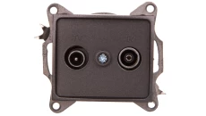 DOMO Gniazdo RTV przelotowe grafit 011320041 24922