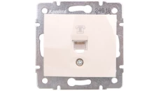 DOMO Gniazdo telefoniczne pojedyncze RJ11 kremowe 011370003 24810
