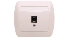 Simon Akord Gniazdo telefoniczne pojedyncze RJ11 beżowe AT1e/12