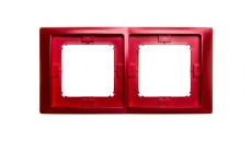 Simon Basic Neos Ramka podwójna IP44 rubinowy BMRC2B/033