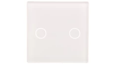 TouchMe Mały panel szklany, łącznik podwójny, biały TM531W