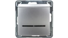 IMPRESJA Łącznik hotelowy z podświetleniem srebrny ŁP-15YS/m/18