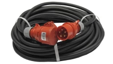 Przedłużacz budowlany trójfazowy elCORD CEE 16A 400V IP44 50m H07RN-F 5G1,5 z wtyczką i gniazdem CEE 16A-5P IP44 30255500