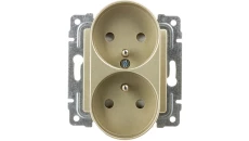 VENA2 Gniazdo podwójne z/u satyna 525049