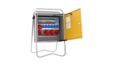 Rozdzielnica budowlana elBOX-S W32-002206 IP44 wtyk CEE 32A-5P gn: 6xGK 230V 16A 2xCEE 16A 2xCEE 32A 2xRCCB 6kA 71306212