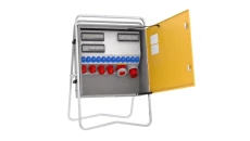 Rozdz. budowlana elBOX-XL W125-01220C wtyk CEE 125A-5P gn: 12xGK 230V 16A 2xCEE 16A 2xCEE 32A 1xCEE 63A 3xRCCB 6kA 75519012