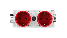 Gniazdo Schuko 2-kr wtycz.zacisk C-Profil czer GS20003020