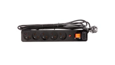 Przedłużacz przeciwprzepięciowy 5-gniazd ACAR X5 3m czarny