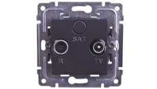 DANTE Gniazdo antenowe RTV przelotowe 8dB grafit 456074