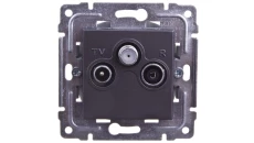 DANTE Gniazdo antenowe RTV/SAT przelotowe grafit 456077