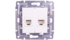 DANTE Gniazdo teleinformatyczne RJ45 kat.5e nieekranowane + RJ11 białe 450469