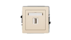 DECO Ładowarka USB pojedynczej, 5V, 1A beżowy 1DCUSB-1