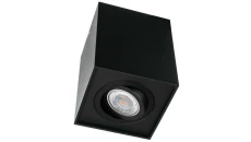 Oprawa sufitowa natynkowa INDI Gu10 230V sand black / czarna piaskowana 97x97x124