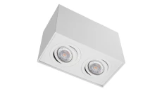 Oprawa sufitowa natynkowa INDI-2 Gu10 230V sand white / biała piaskowana 180x97x124