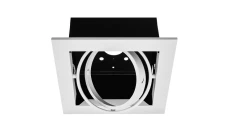 Oprawa wpuszczana SINDY 1 x AR111 biała lakierowana + wewnętrzny ring biały