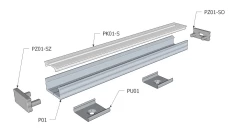 Profil P01 lakierowany proszkowo niebieski P01-2M-B /2m/