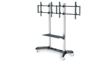 Stojak mobilny podwójny z półką 2xLCD max 70 cali max 128kg VESA max 800x500 DA-90371