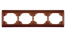 LOGO Ramka pozioma poczwórna brĄzowy metalik 9LRH-4
