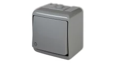JUNIOR Przycisk /światło/ popielaty IP54 10WHE-5