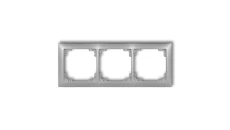 DECO Ramka uniwersalna potrójna z tworzywa DECO Soft srebrny metalik 7DRSO-3