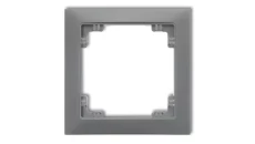DECO Ramka uniwersalna pojedyncza z tworzywa DECO Soft szary mat 27DRSO-1