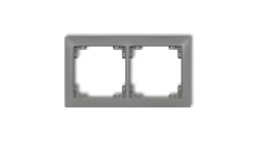 DECO Ramka uniwersalna podwójna z tworzywa DECO Soft szary mat 27DRSO-2