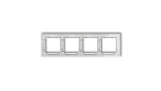 DECO Ramka uniwersalna poczwórna transparentna DECO Art - efekt szkła (ramka: transparentna spód: biały) transparentny 52-0-DRS