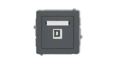 DECO Gniazdo pojedyncze USB-AB 2.0 grafitowy mat 28DGUSB-3