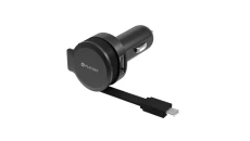 Ładowarka samochodowa rolling cable 2.4a microUSB 44650 PLCRRCC