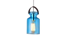 Lampa pendant zefir p161051 e27 glass niebieskie 12x20 44018 PPL022BL