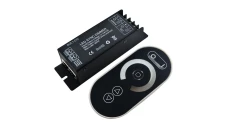 Ściemniacz LED RF 300W 12V 24V 25A czarny pilot radiowy dotykowy