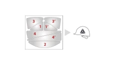 Opakowanie Naklejek Na Ochronne Hełmy Przemysłowe kolor srebrny HESTiCKERAR